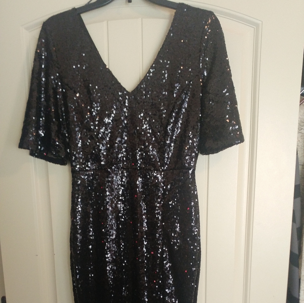 Black long evening dress